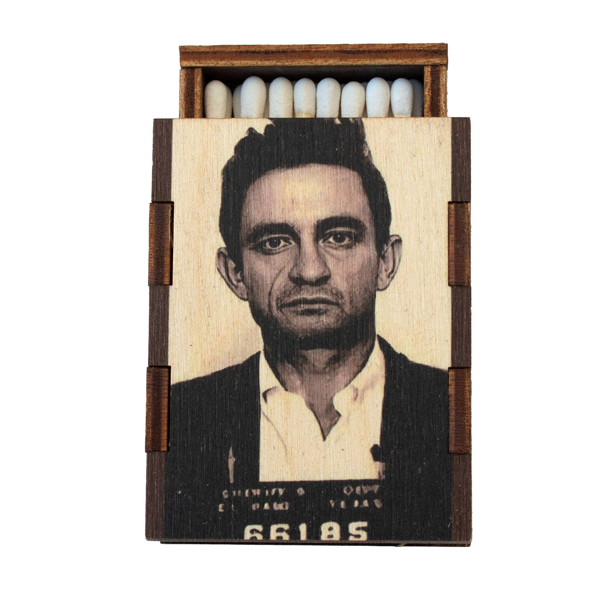 Matches • Celebrity Mug Shot Wooden Matchbox • Home Decor