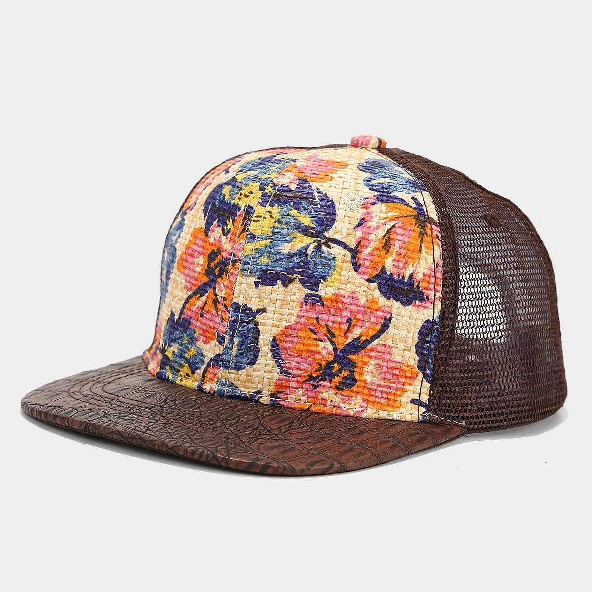 PRINT STRAW BREATHABLE BASEBALL CAP
