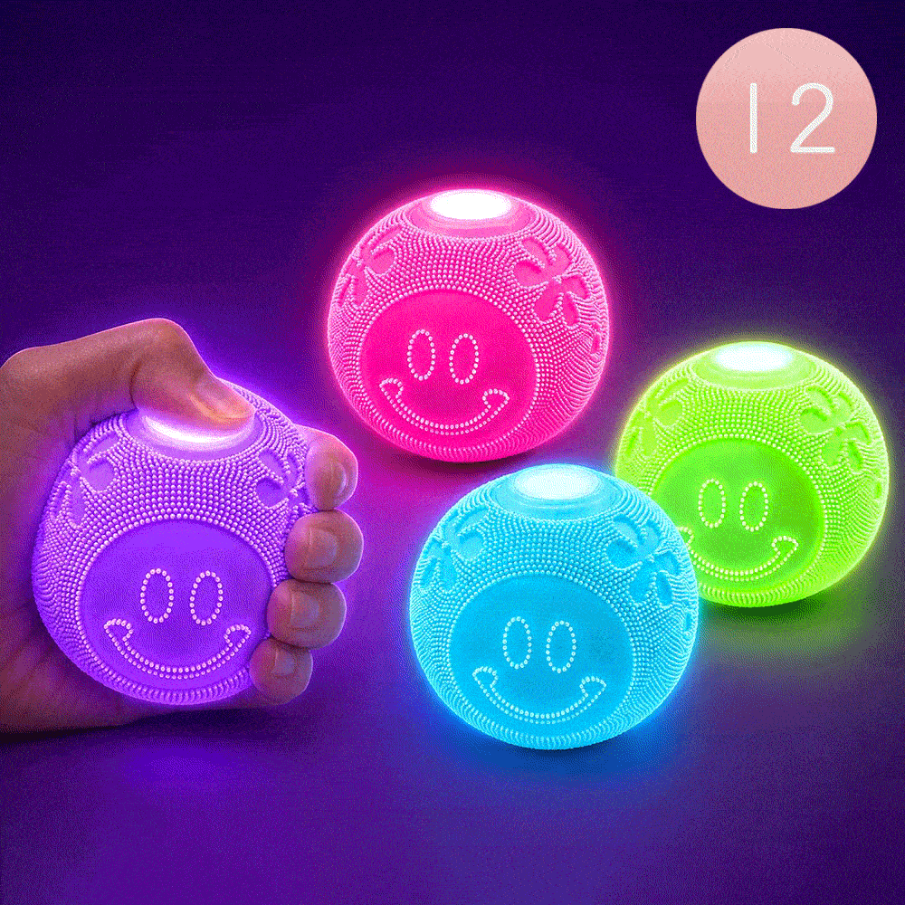 Nee Doh Glow in the Dark Smile Ball Squishy Stress Relief Toy