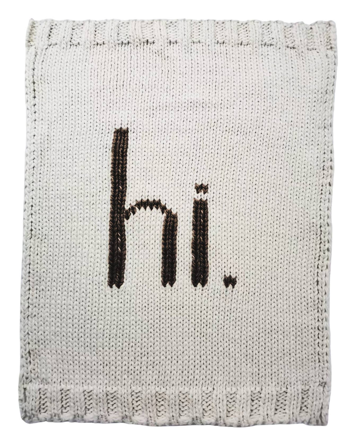 hi. Hand Knit Blanket Black: Black