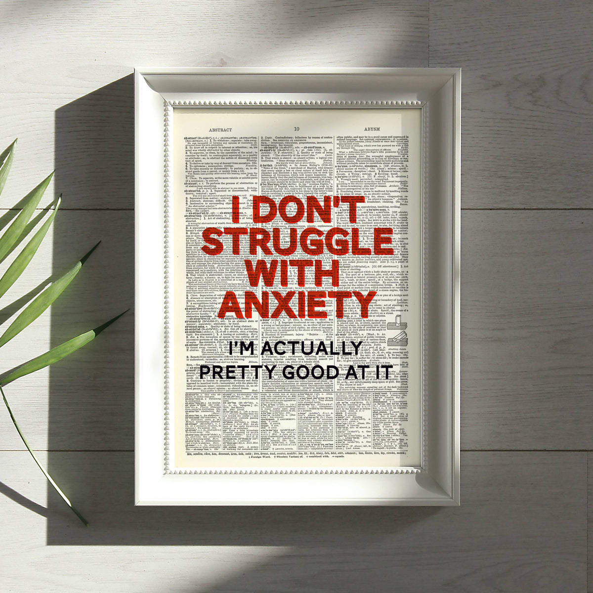 Art Print Dictionary Page | I Don't Struggle