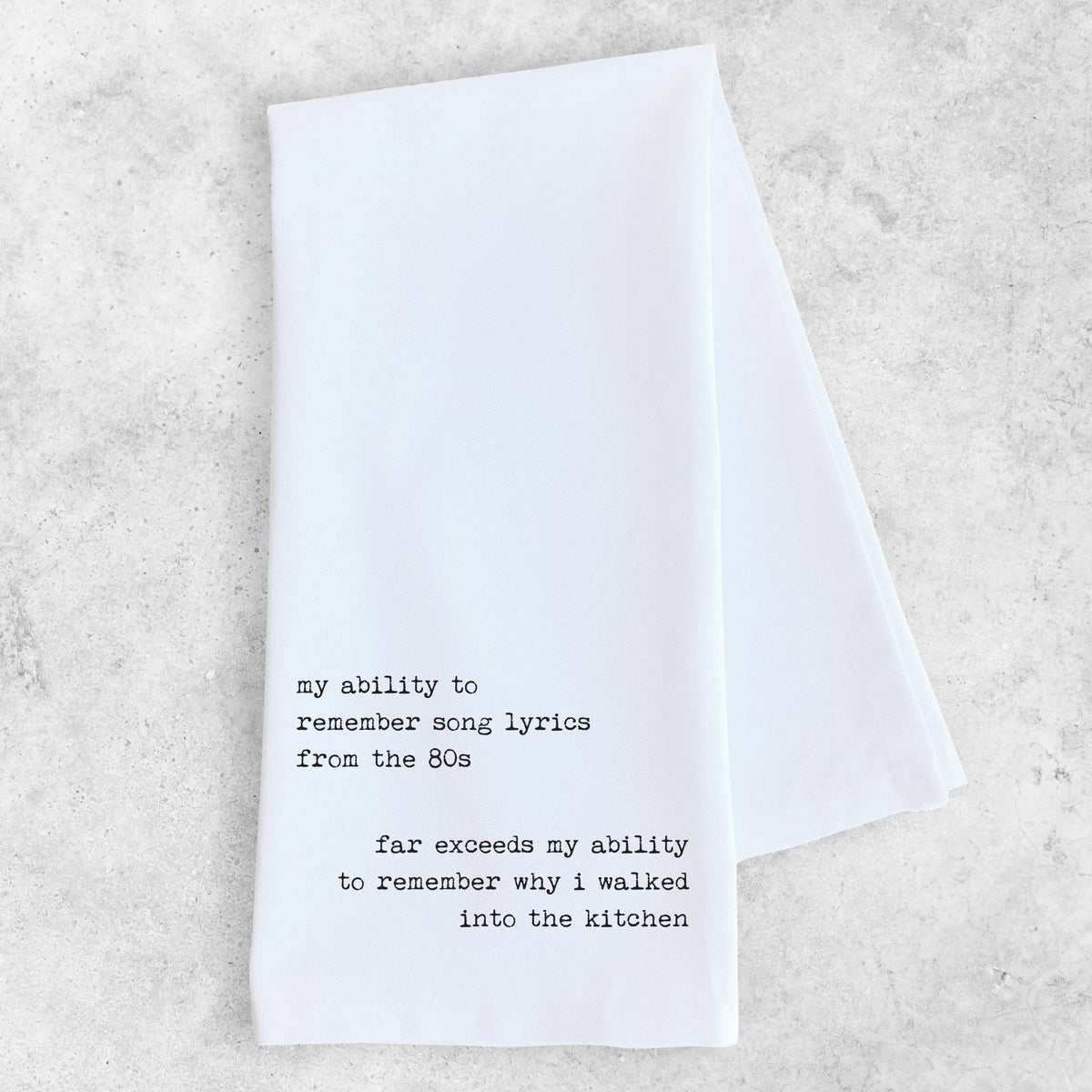 My Ability To Remember  - Organic Cotton Tea Towel