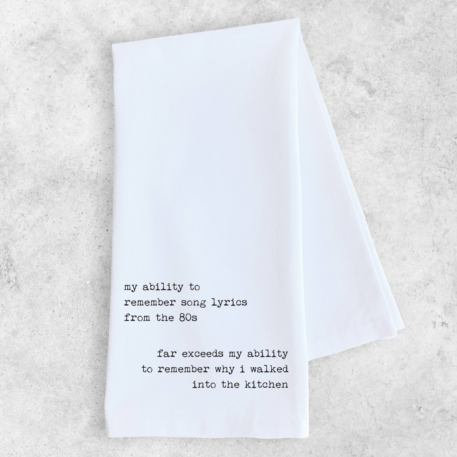 My Ability To Remember  - Organic Cotton Tea Towel