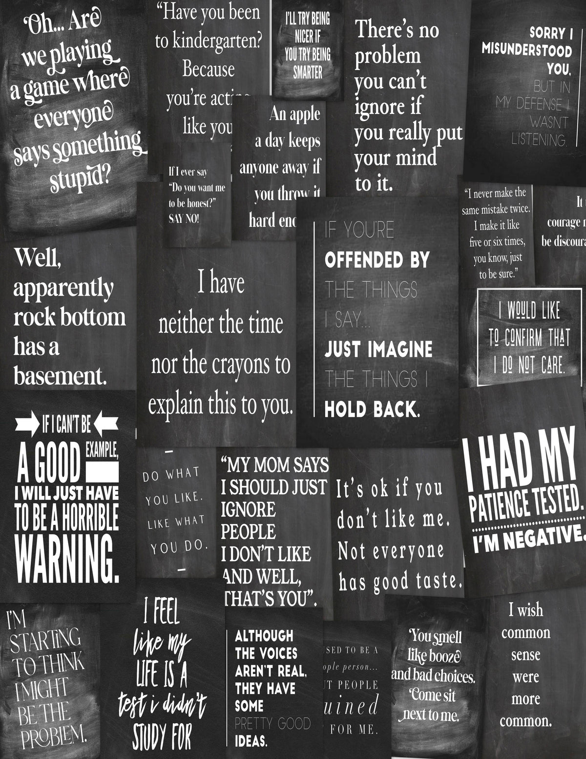 11" x 17""Baditude" Chalkboard Papers