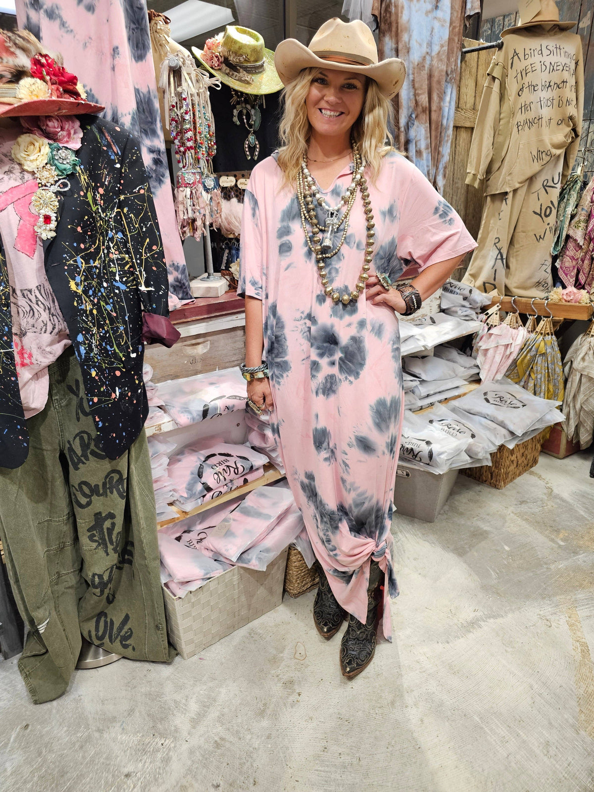 Pink Cloud T-Shirt Dress
