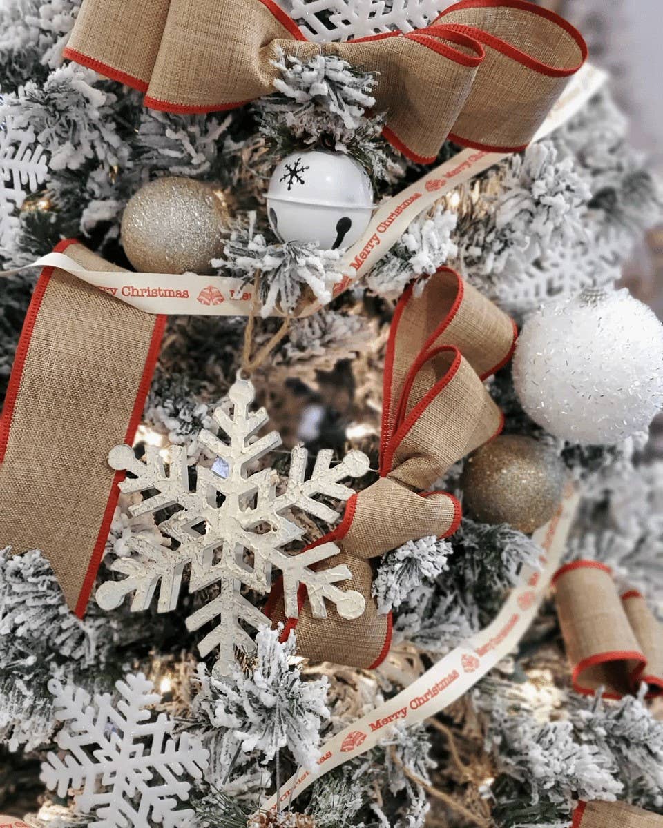 5/8" Happy Holidays Bells Print Canvas Ribbon