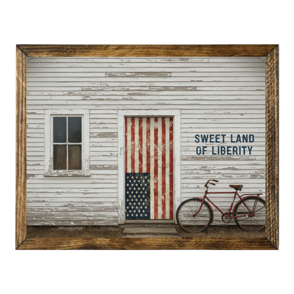 TIMBERLAND FRAME SWEET LAND OF LIBERTY OLD HOUSE