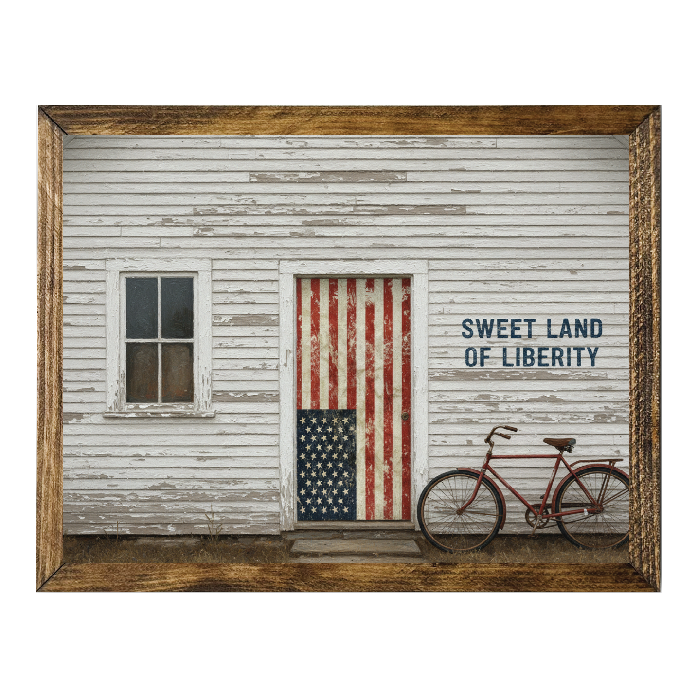 TIMBERLAND FRAME SWEET LAND OF LIBERTY OLD HOUSE