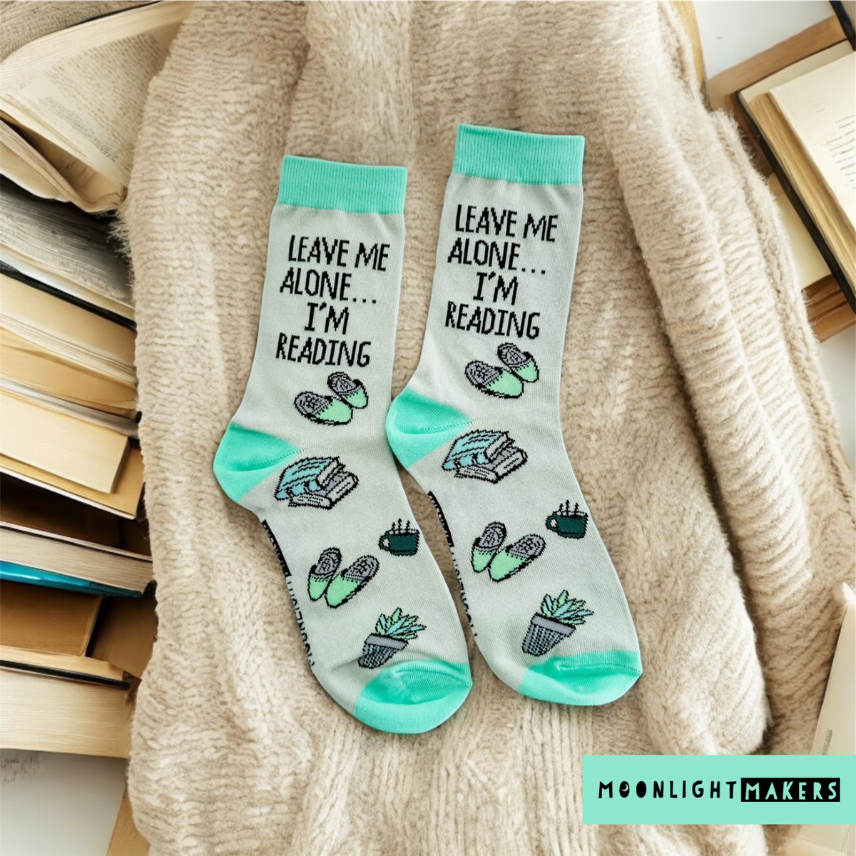 Leave Me Alone I'm Reading - Funny Unisex Socks