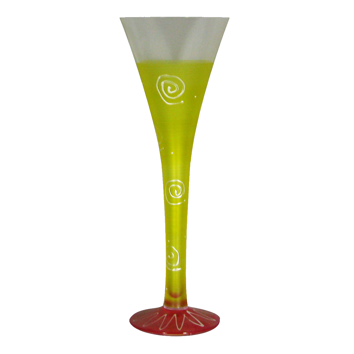 Peruvian Splendor Yellow Hollow Flute Glasses