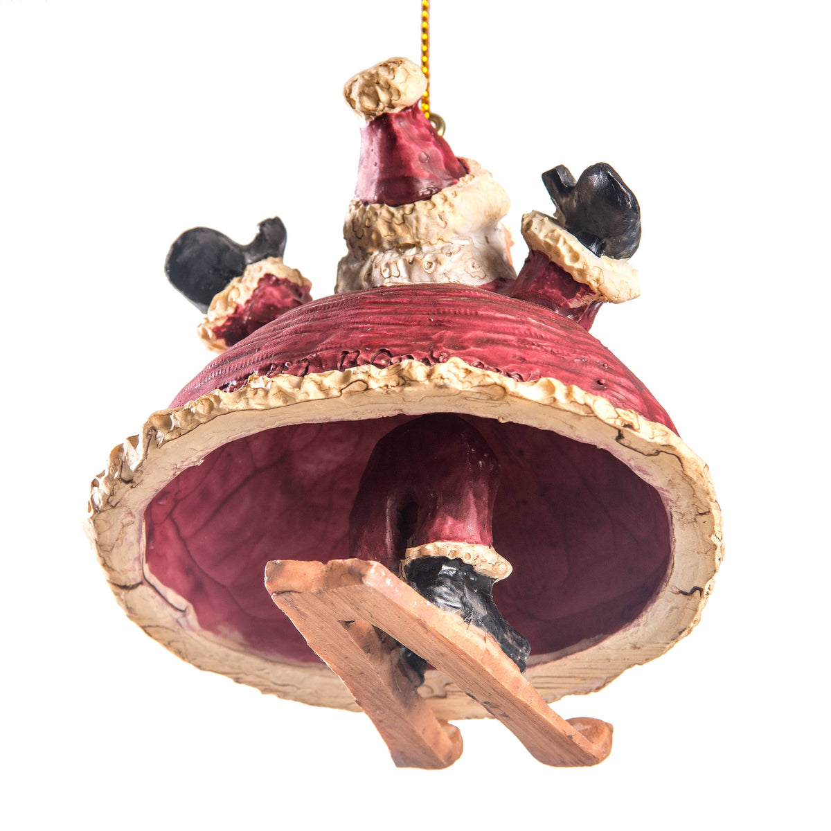 Skiing Santa Ornament Christmas Bert Anderson
