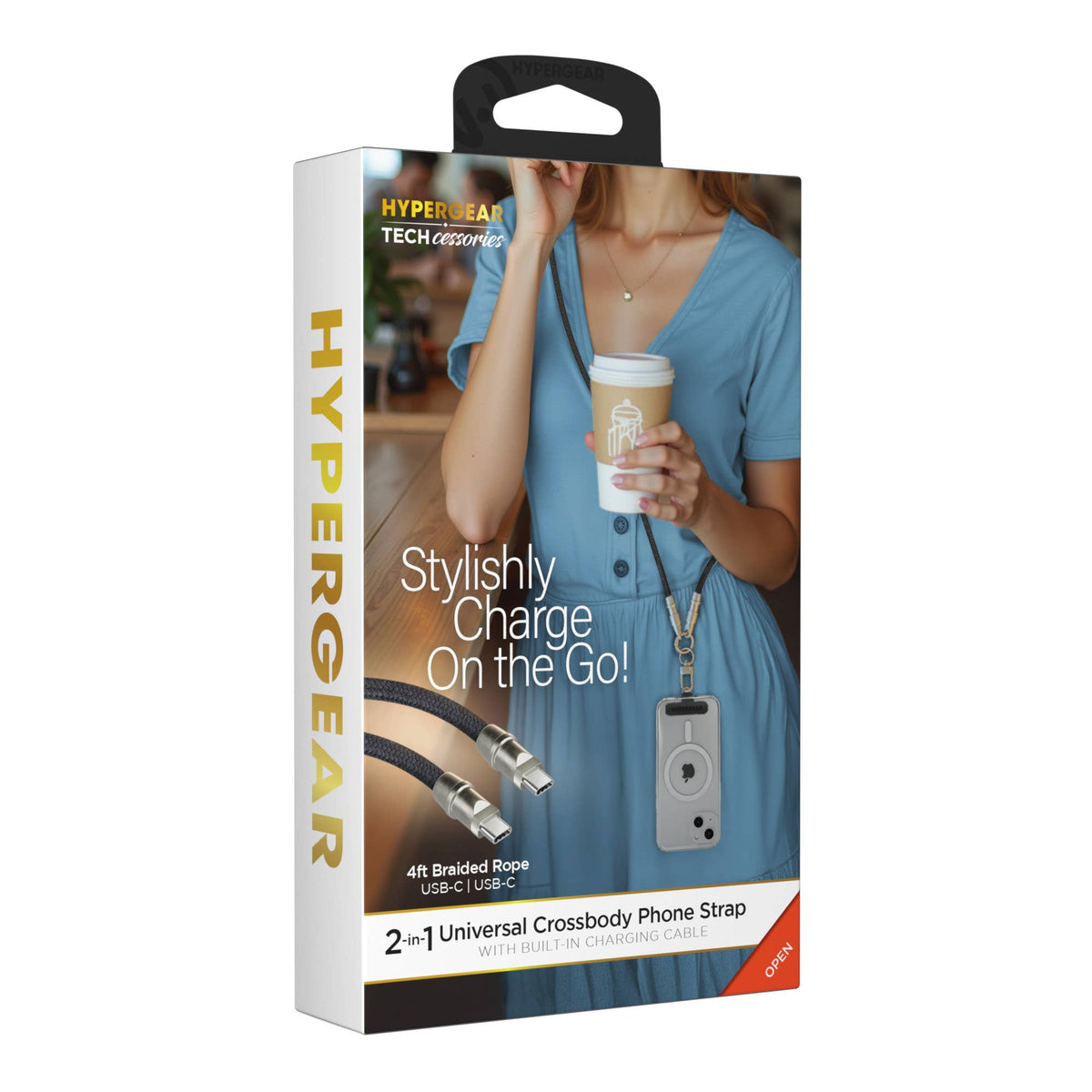 2-in-1 Universal Crossbody Phone Strap and Charging Cable