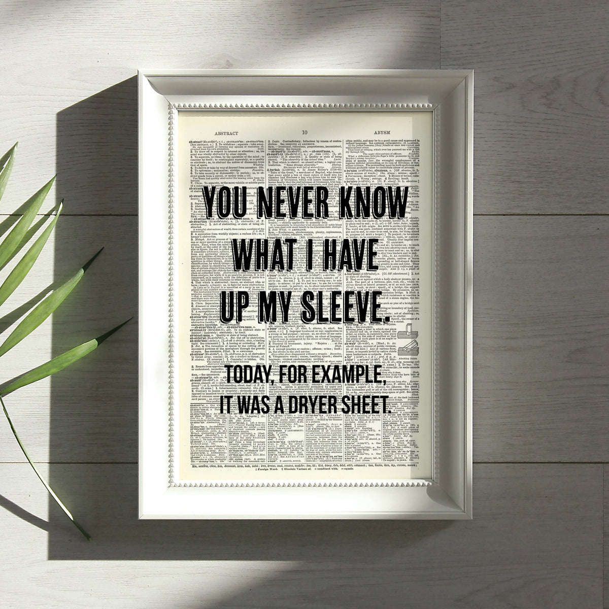 Art Print Dictionary Page | You Never Know