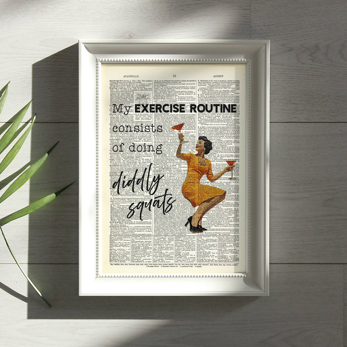 Art Print Dictionary Page | My Exercise Routine