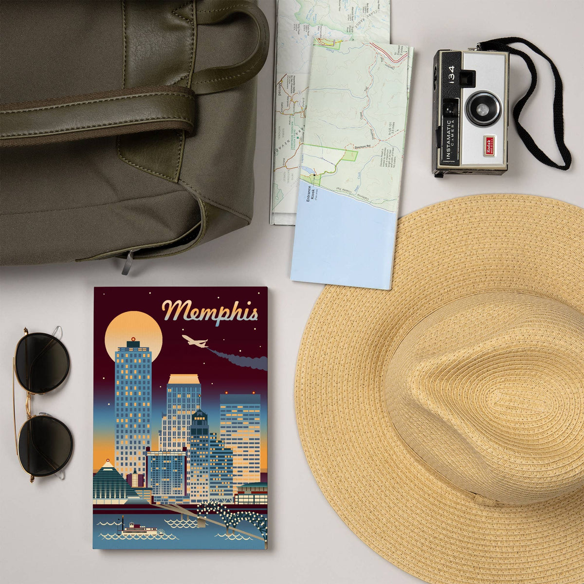 PREMIUM JOURNAL Memphis Tennessee Retro Skyline Chromatic