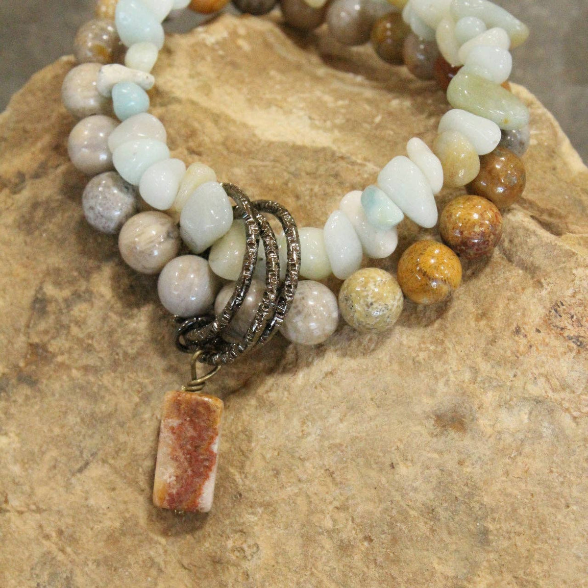 Bohemian Stone &amp; Link Bracelet Set
