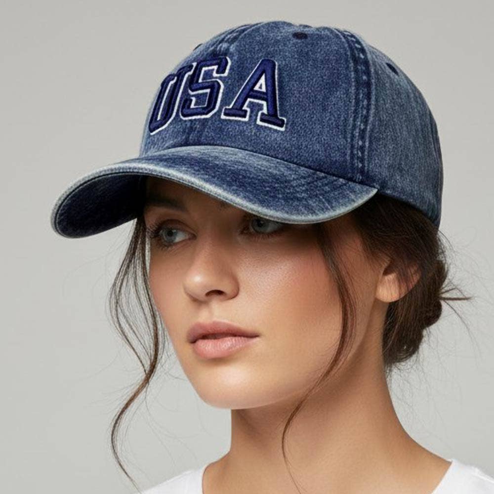 USA Embroidered Baseball Cap