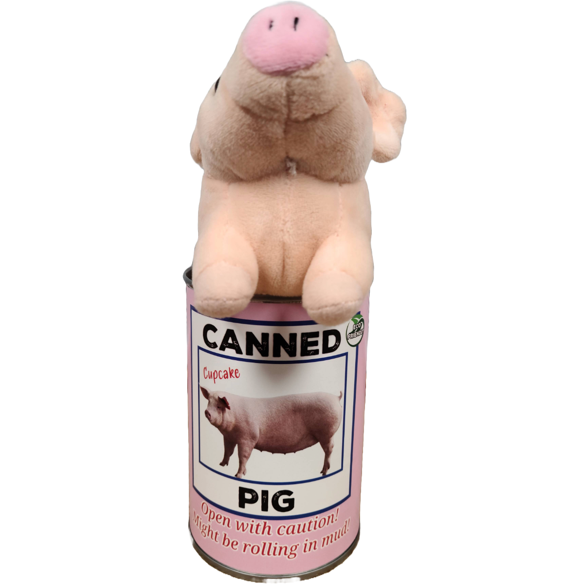 Canned Pig | Stuffed Farm Animal Plush w/Funny Jokes | Gift: Pop Top Lid