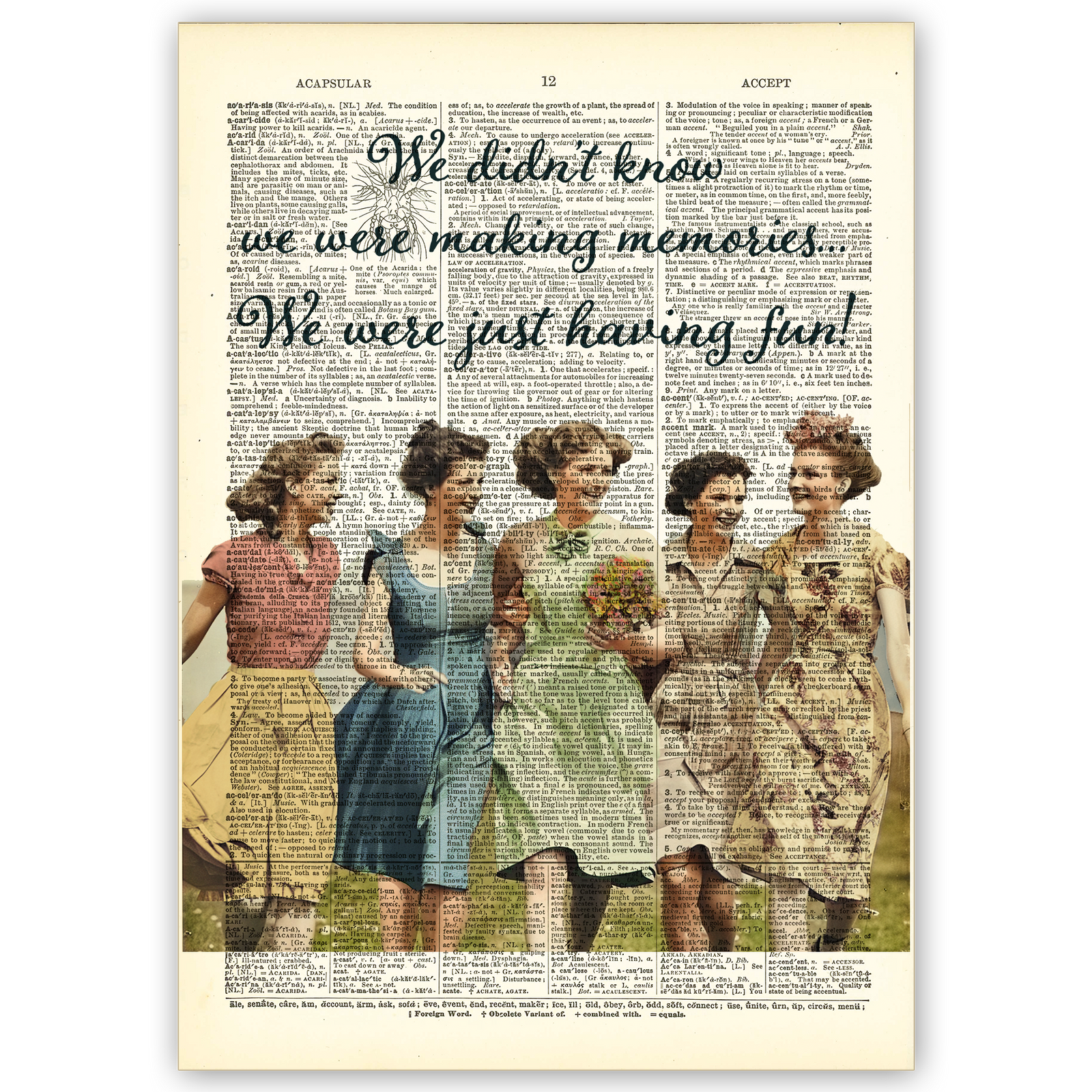 Art Print Dictionary Page | We Didn't Know