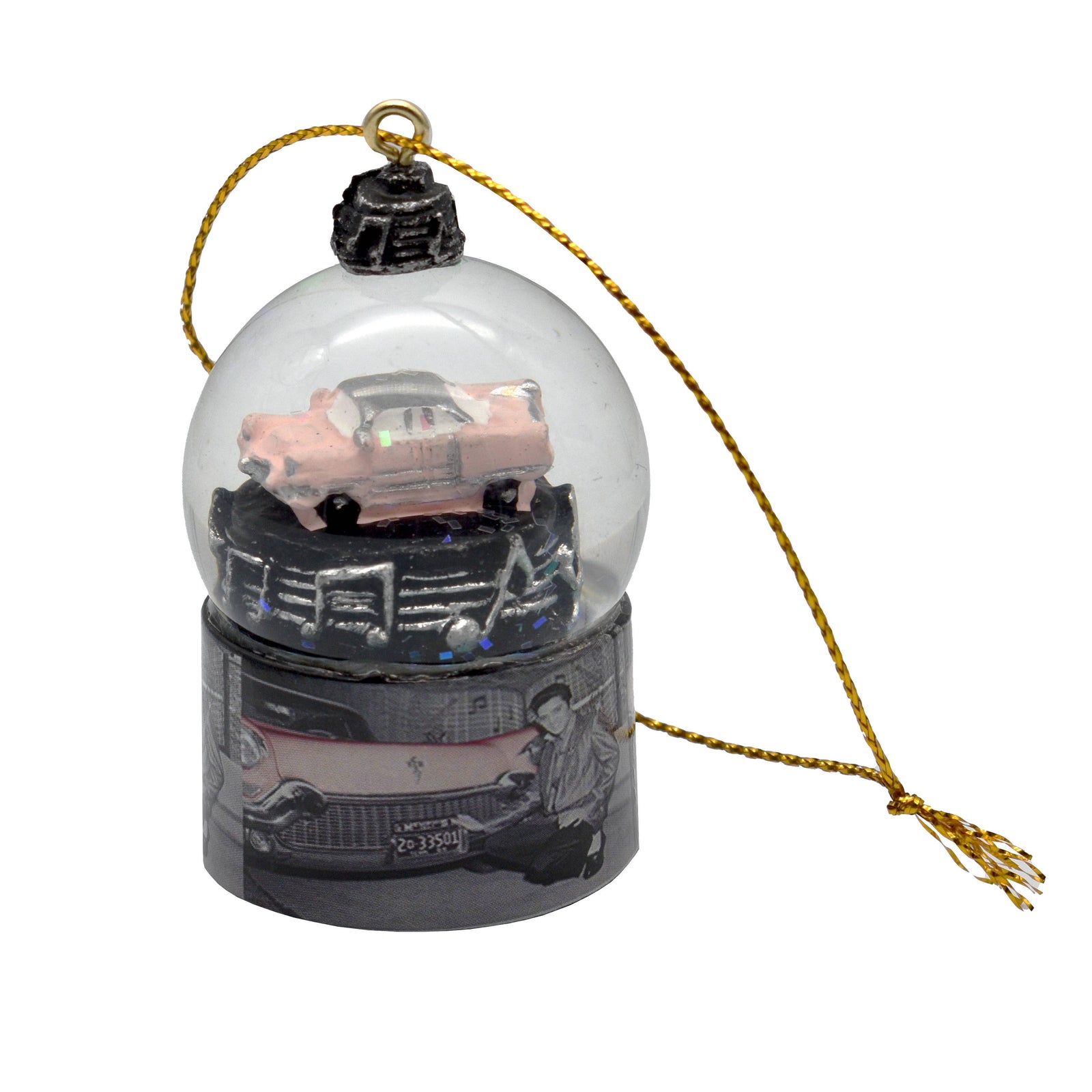 Elvis Ornament Snowglobe - Car