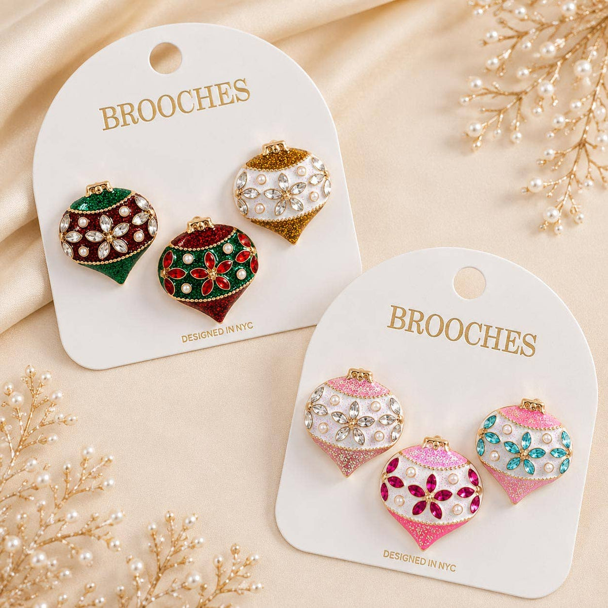 3PCS - Christmas Ornament Brooch Set