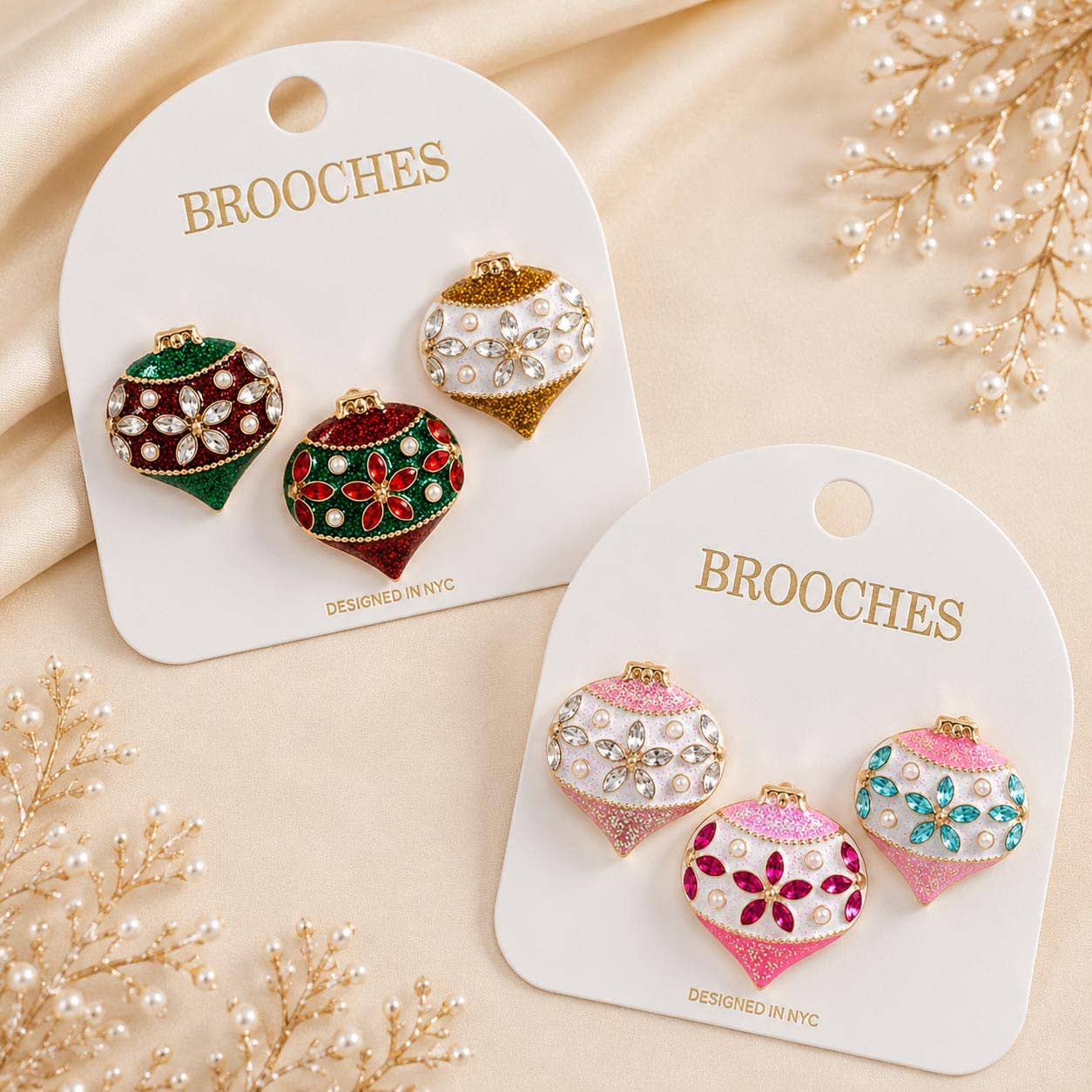 3PCS - Christmas Ornament Brooch Set