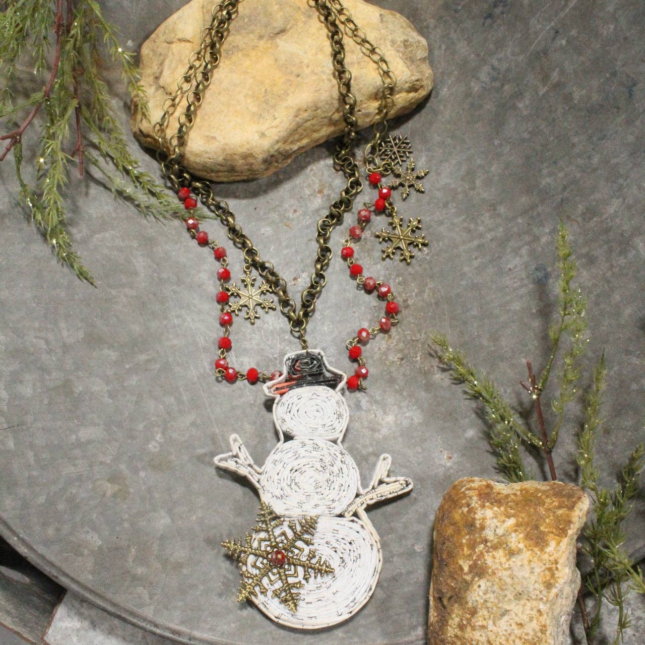Let's Build A Snowman Layered Necklace