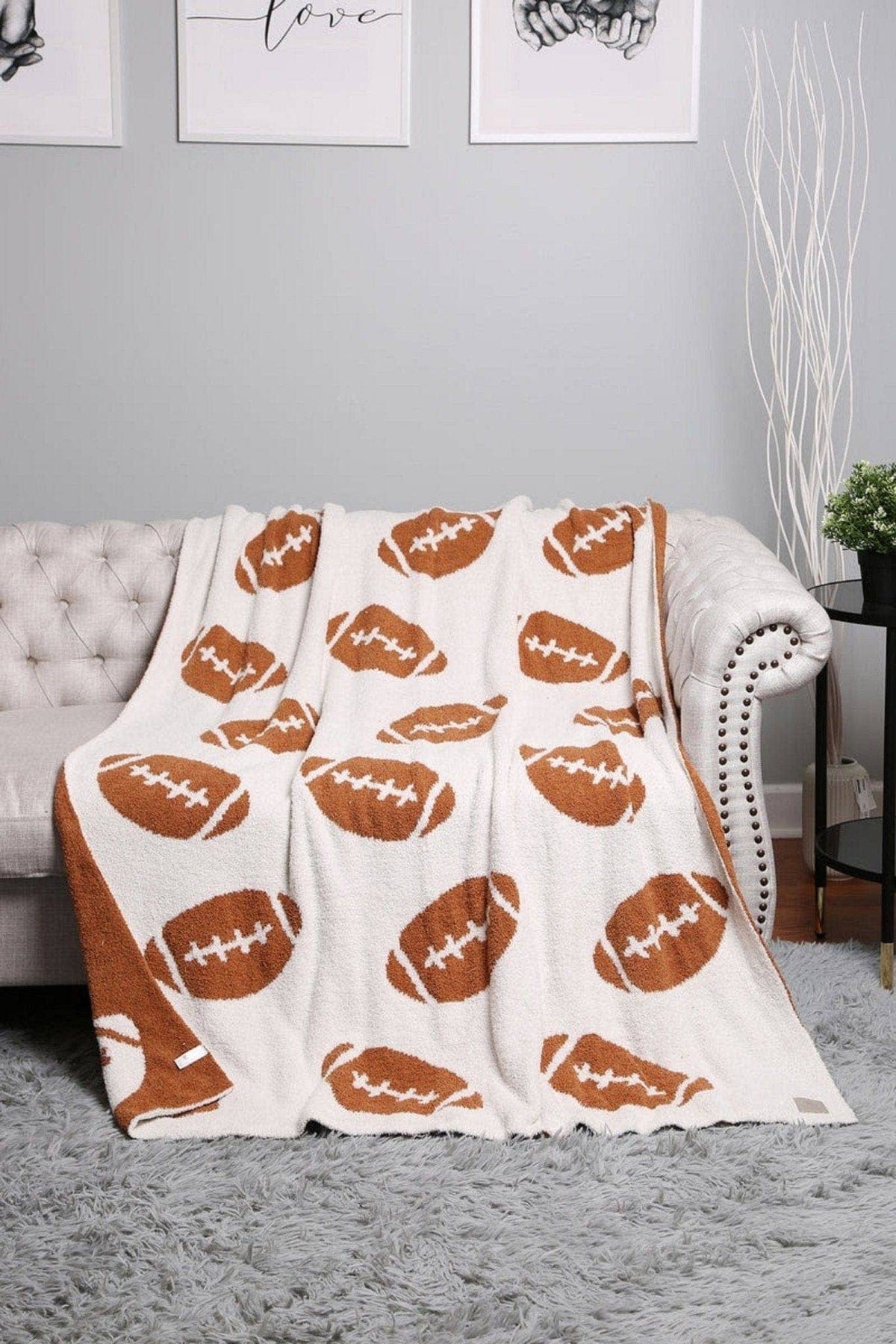 Super Lux Football Throw Blanket