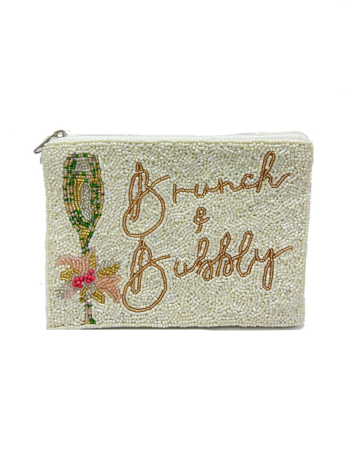 Double Brunch &amp; Bubbly Beaded Coin Purse