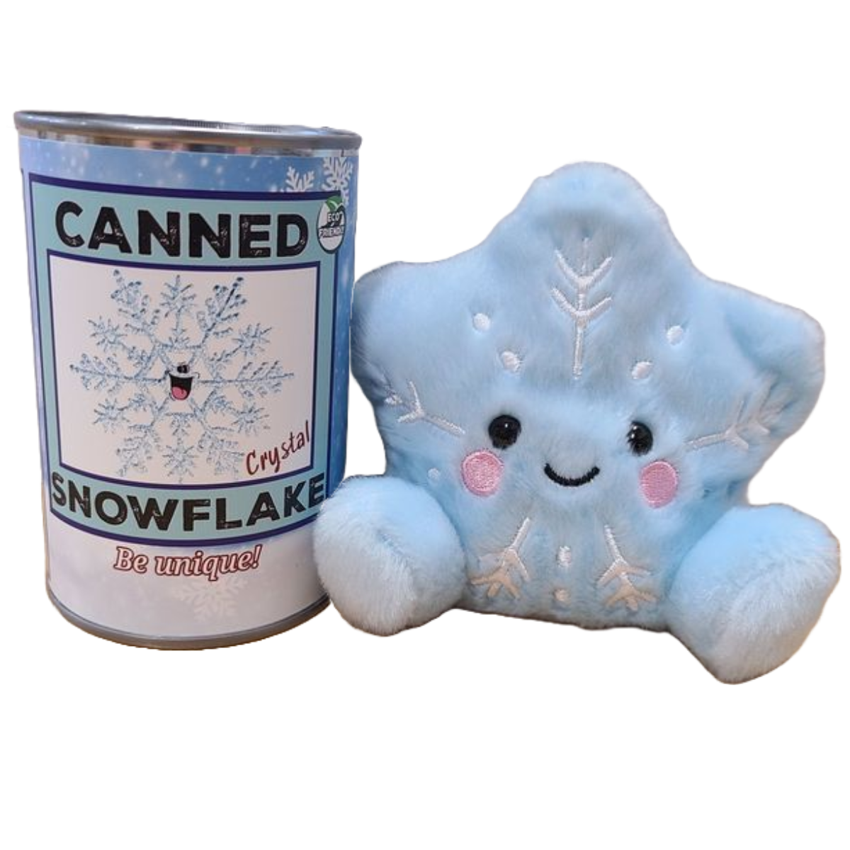 Canned Snowflake - Christmas Plush in Can w/Jokes: Pop Top Lid