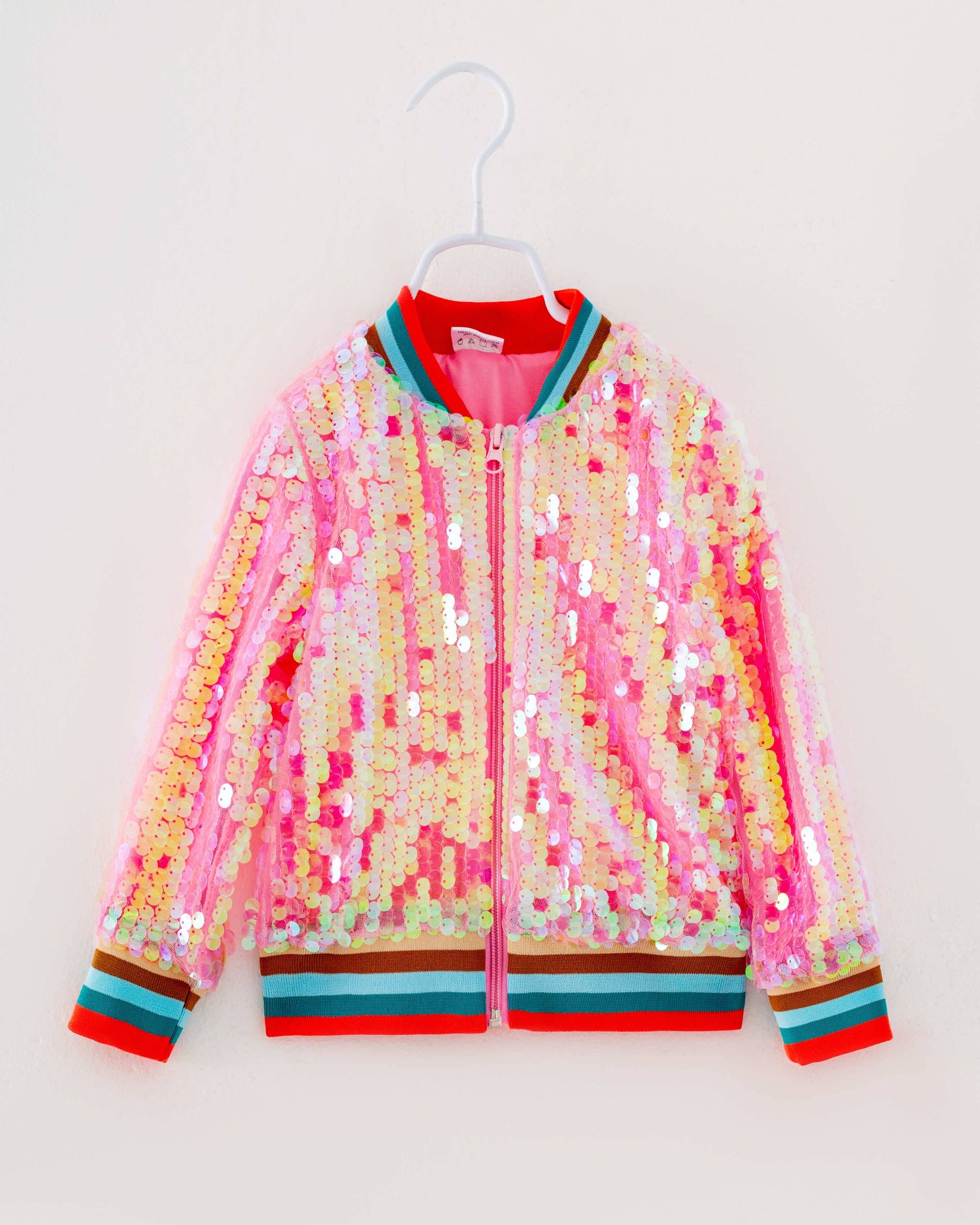 Pink Sequin Girl Jacket Top