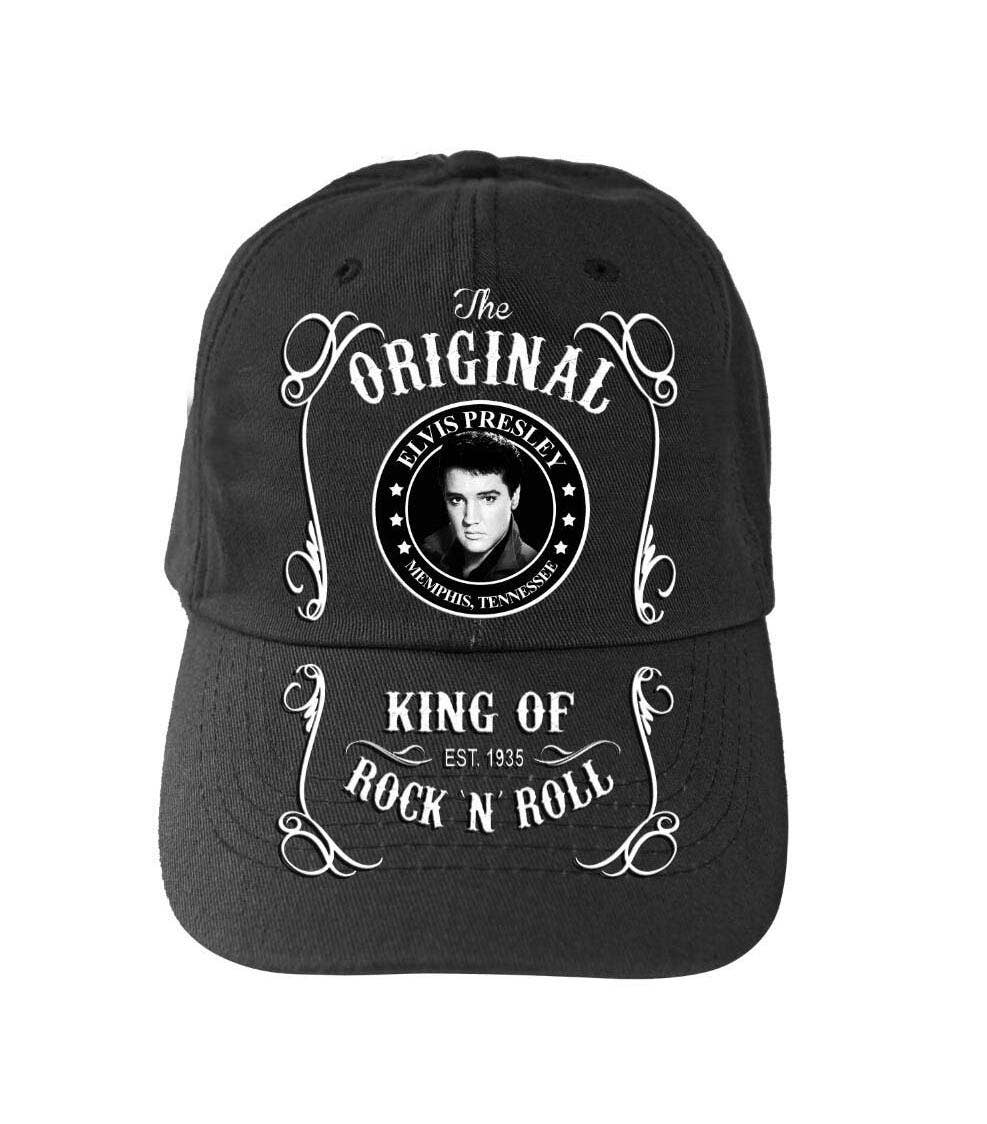Elvis Cap/Hat - Black &amp; White Established