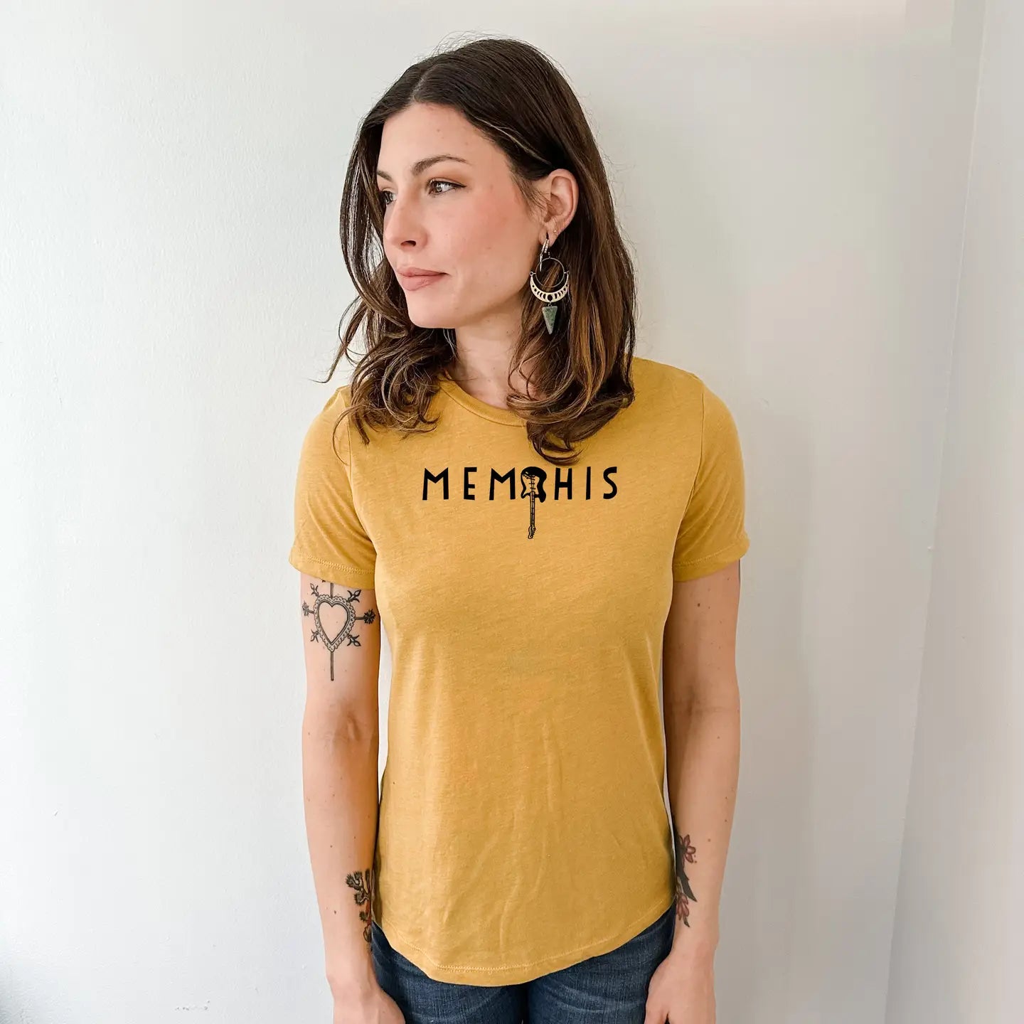 Memphis (Guitar) - Crew Tee -Women's