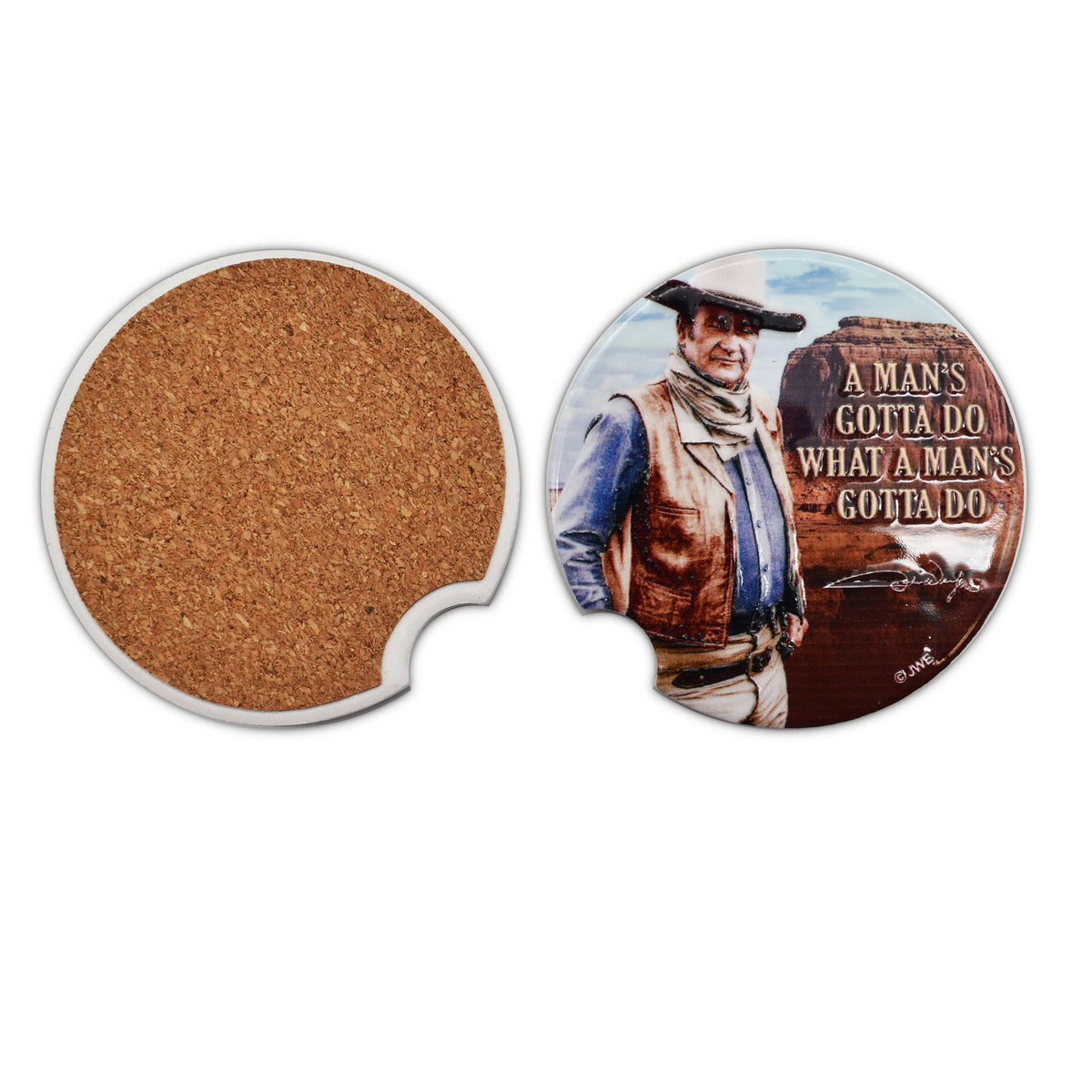 John Wayne Car Coasters Set - Standing