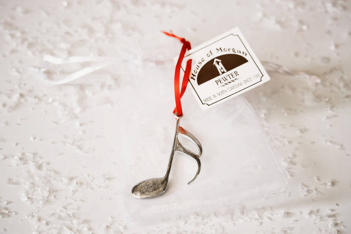 Handmade Music Christmas Ornament - Sixteenth Note