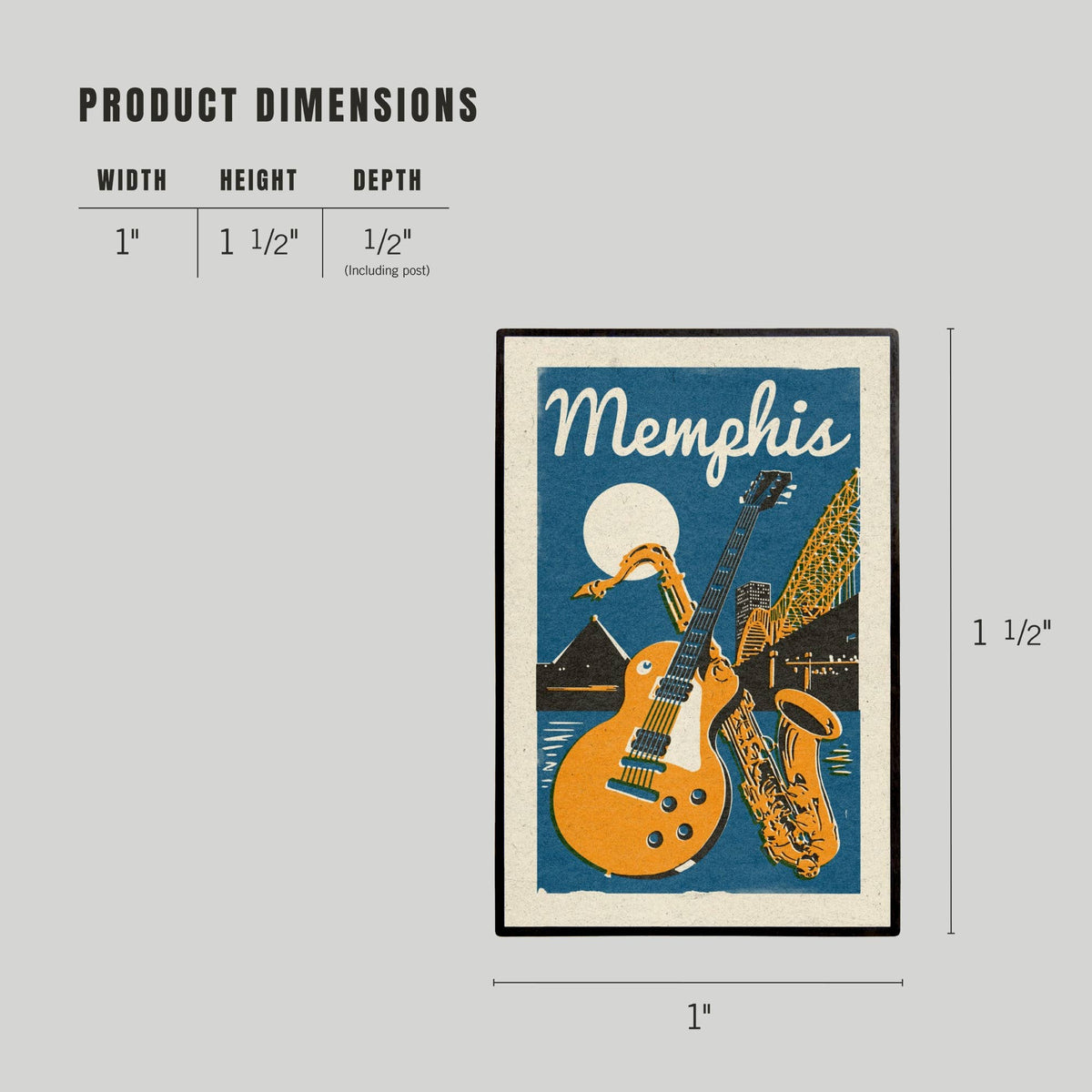 Woodblock, Memphis, Tn, Lapel Pin