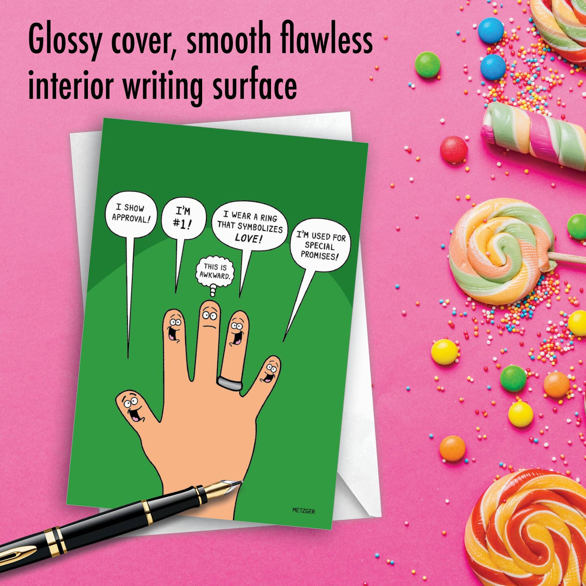 Middle Finger Funny Birthday Greeting Card