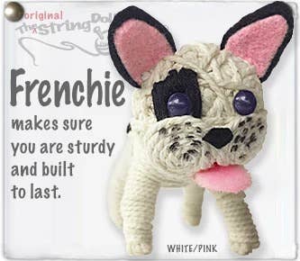 Frenchie the French Bulldog String Doll Keychain