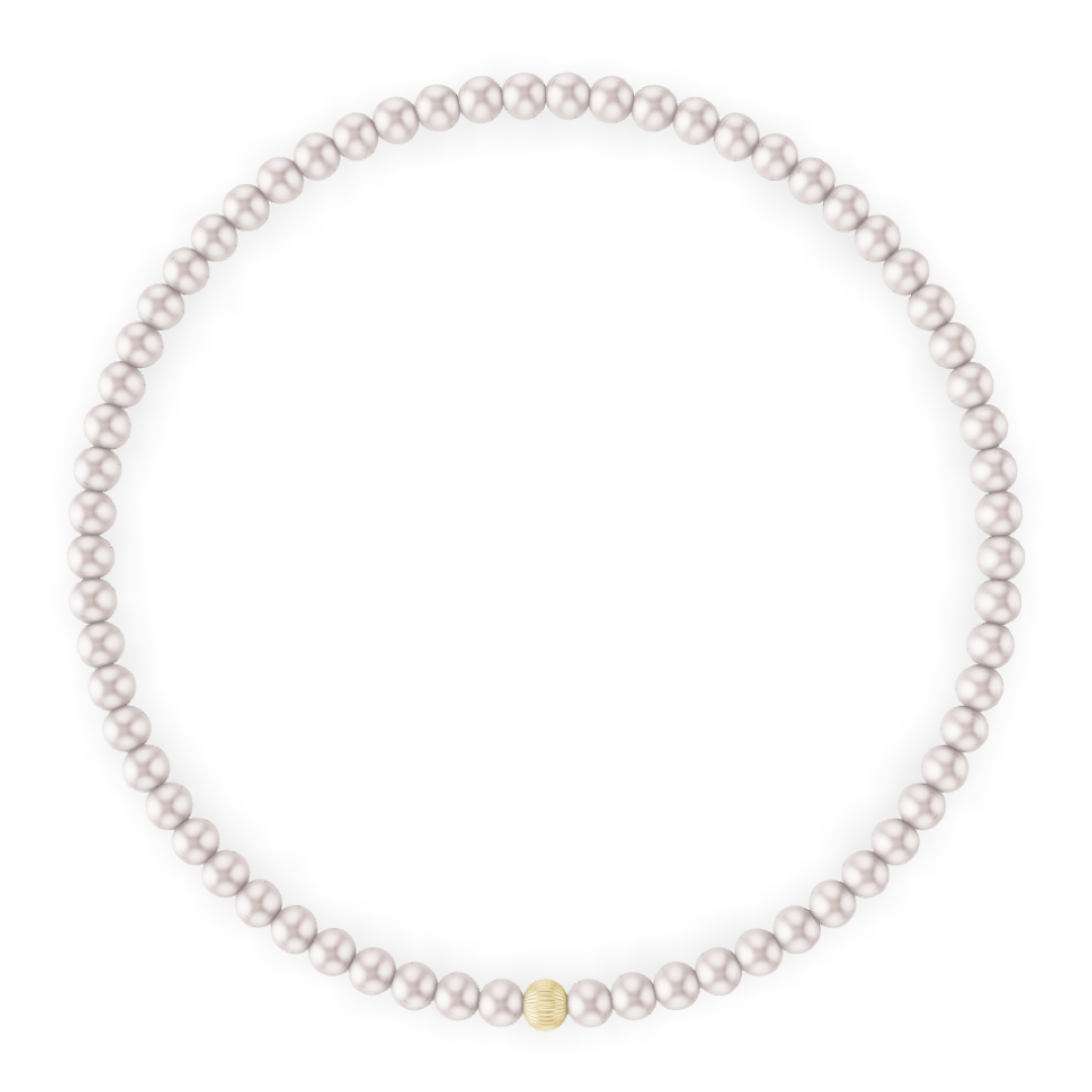 3MM White Pearl Bracelet: 6.5" or 7.5"