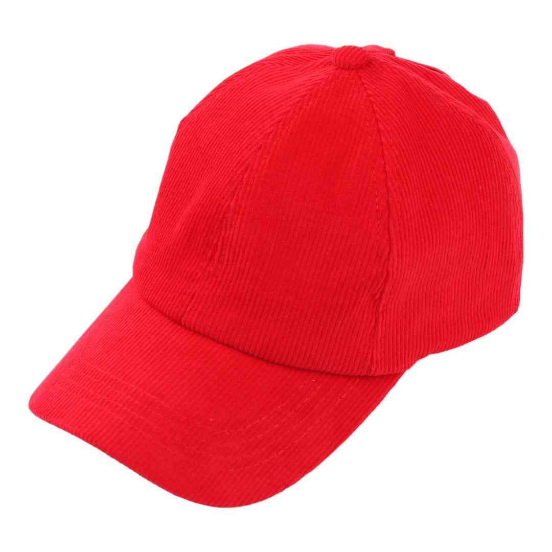 Corduroy Criss Cross Pony Cap