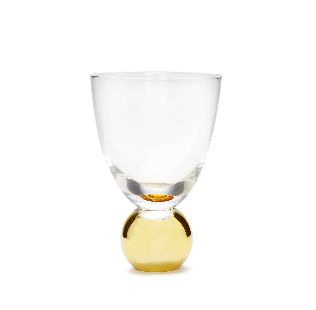 Small Wine Glasses on Gold Ball Pedestal