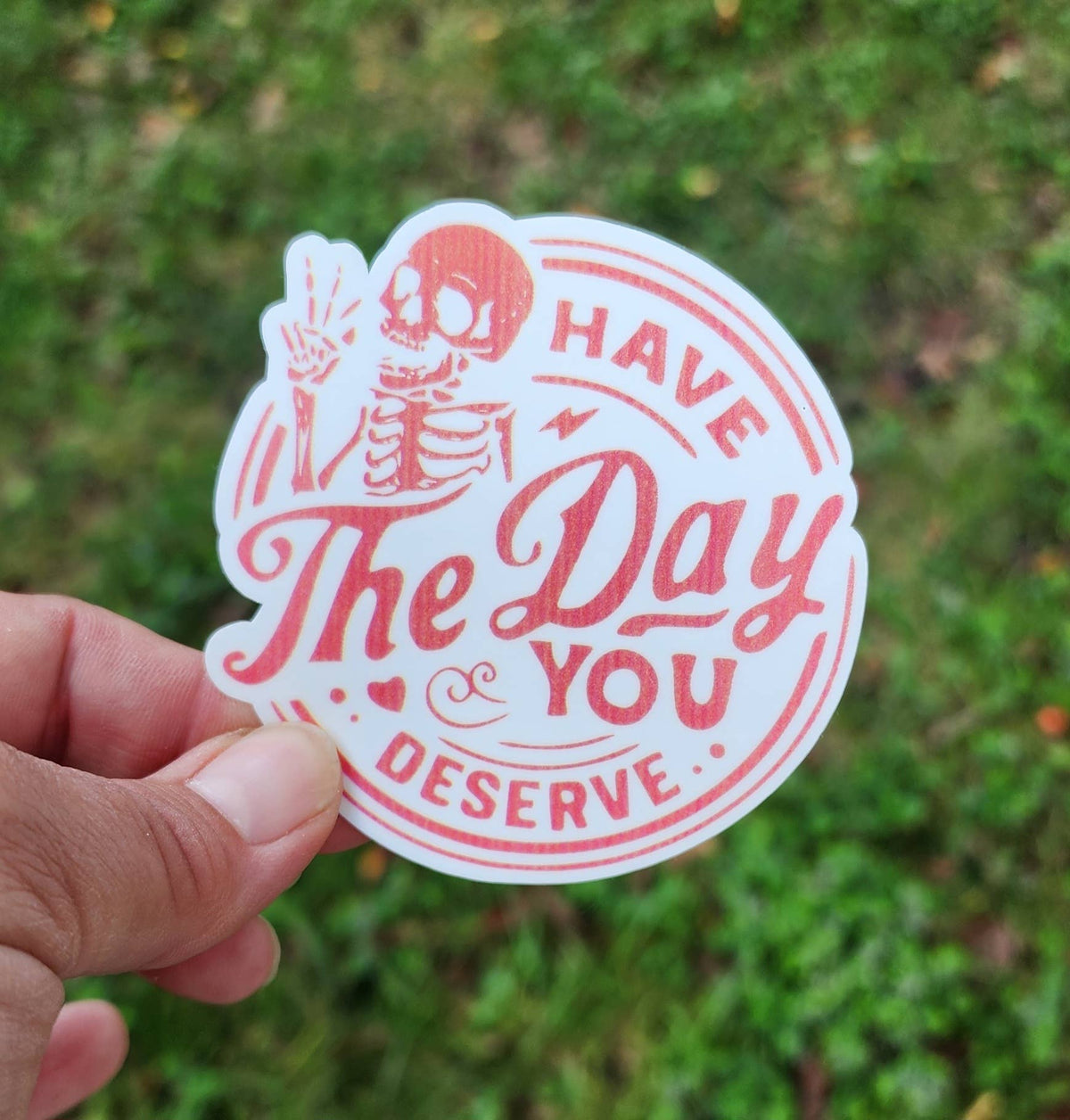 Have the Day you Deserve Vinyl Stickers
