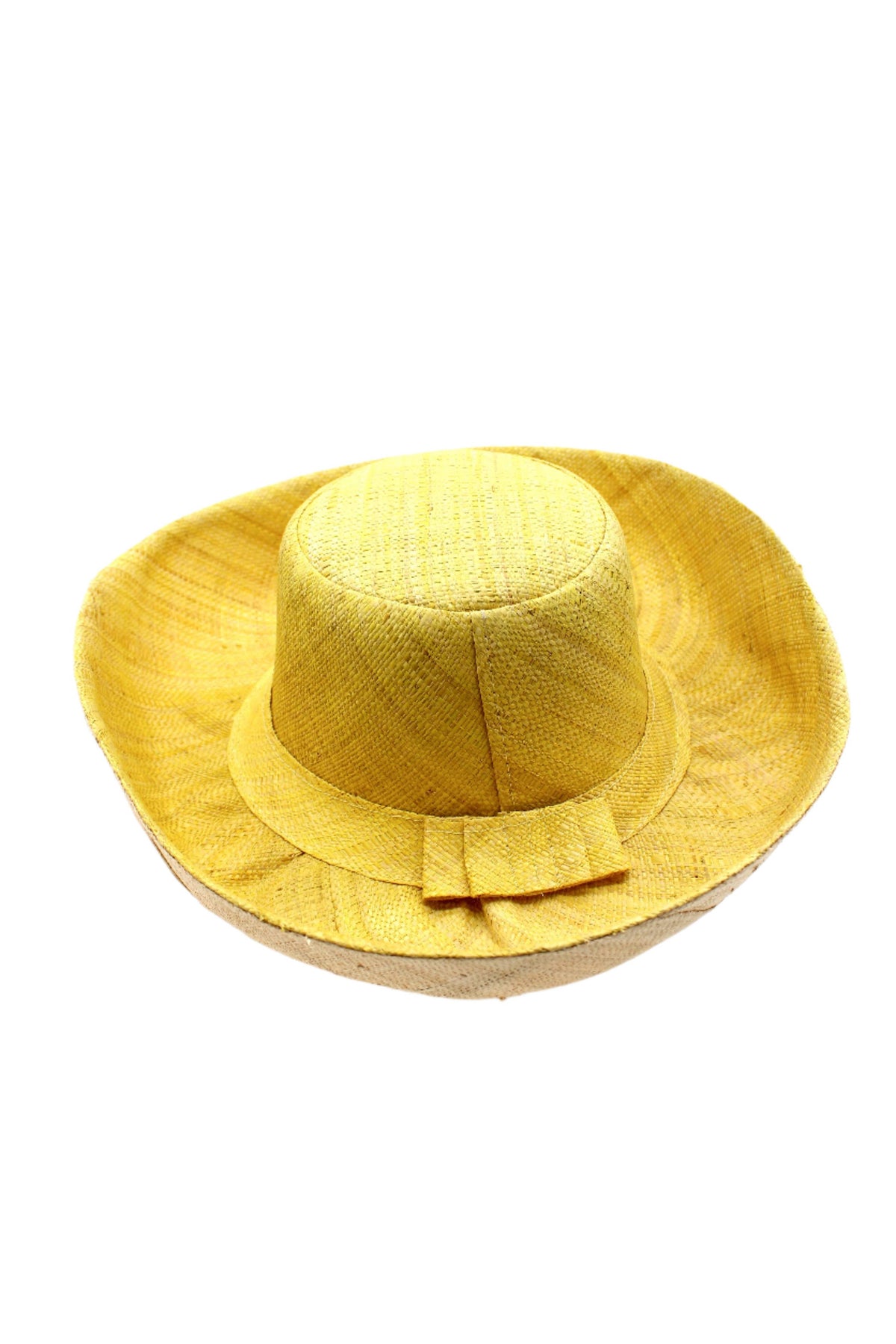 Monica  7" Wide Brim Two Tone Packable Straw Sun Hats