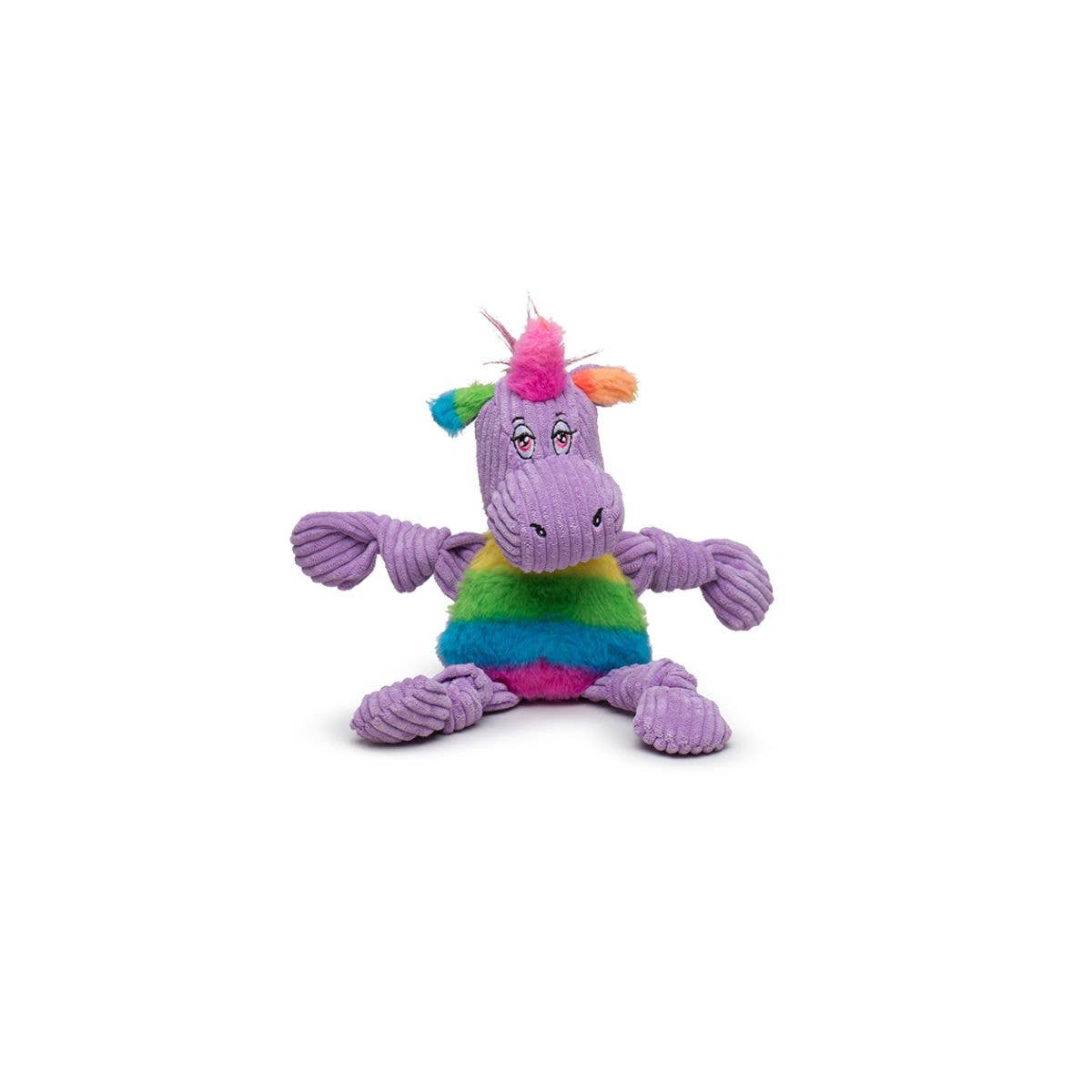 Rainbow Pride Unicorn Knottie® Plush Dog Toy: Small