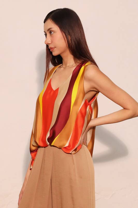 Sunset Wonders Front Tucked Top