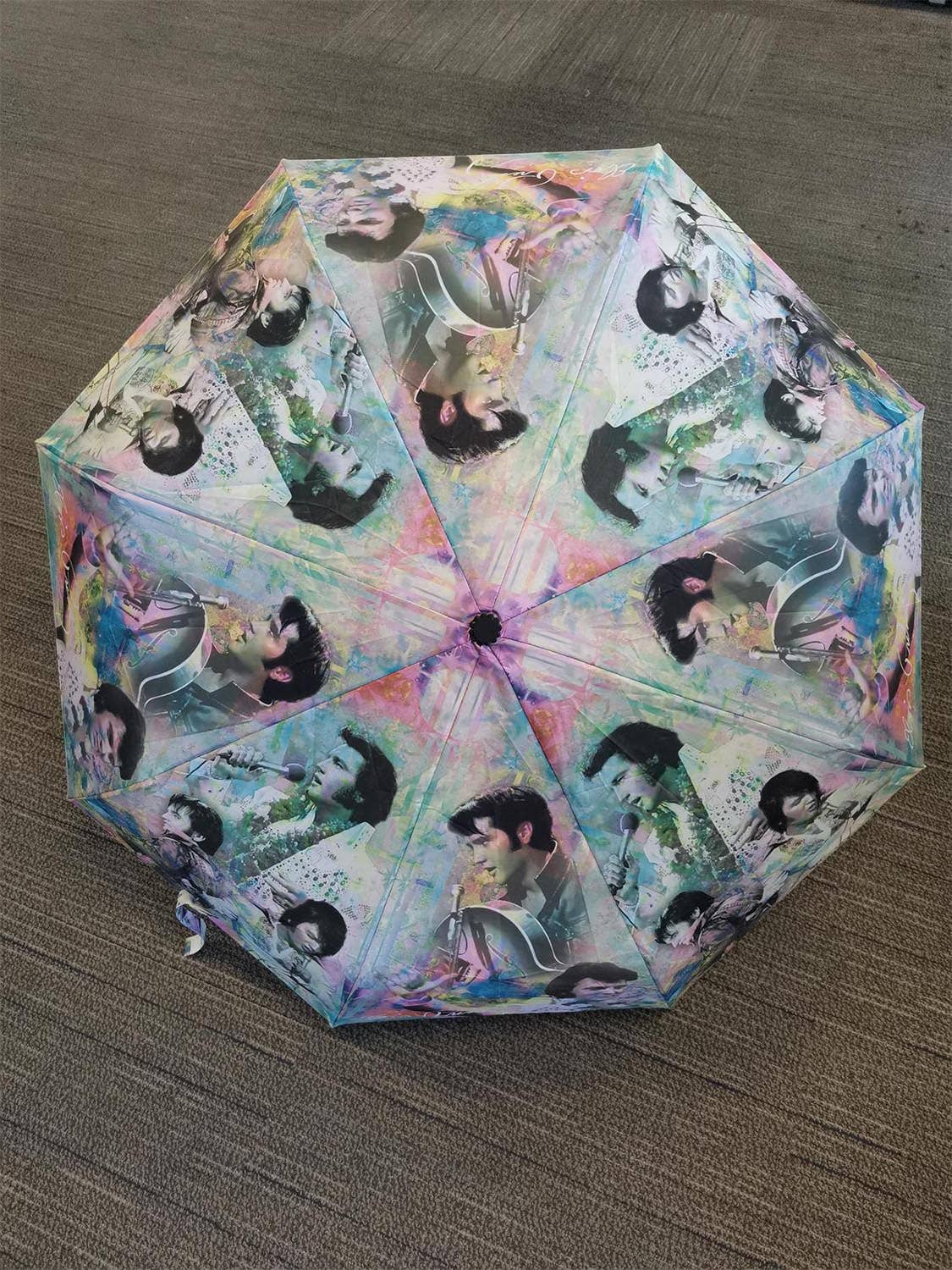 Elvis Umbrella - Colorful Collage