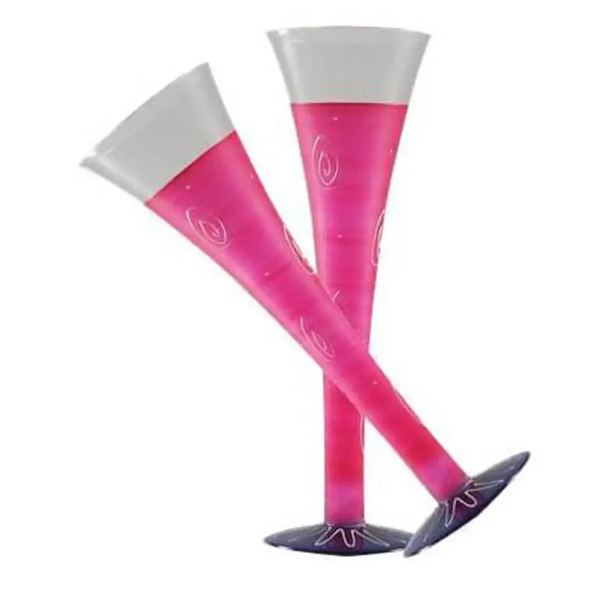 Peruvian Splendor Pink Hollow Flute Glasses