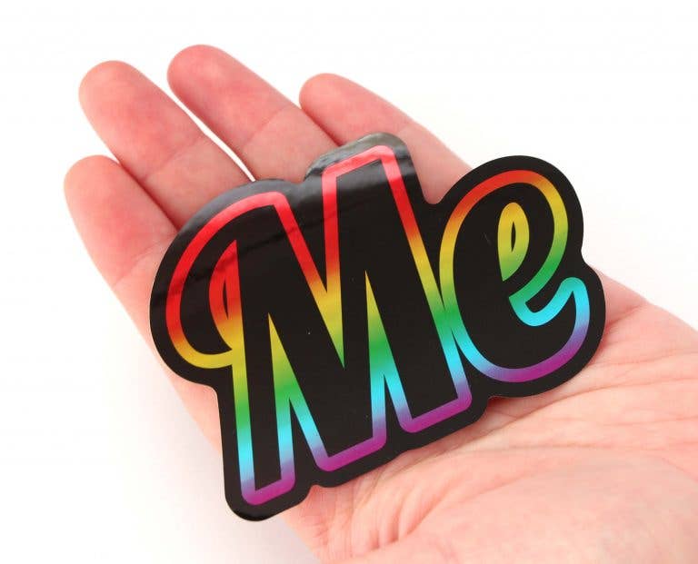 Me Metallic Sticker: 3.1&quot; @ widest side