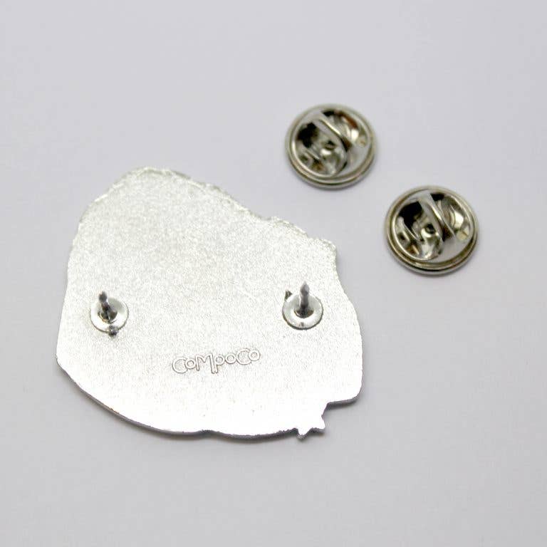 Bag Of Sunshine Enamel Pin: 35mm/1.4 inches. Thickness: 2 mm.