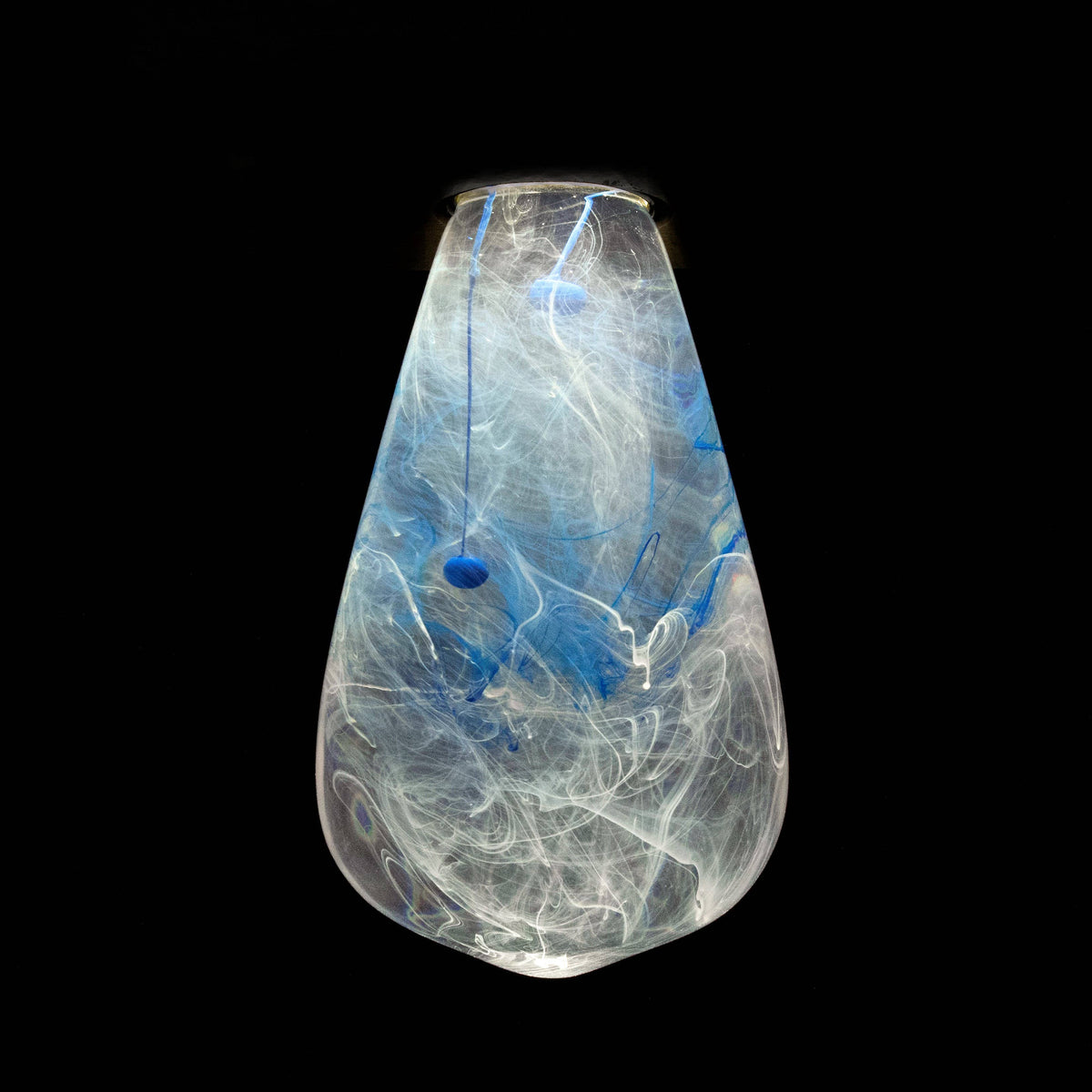 Resin Blue Drop Lamp - Bulb and Base